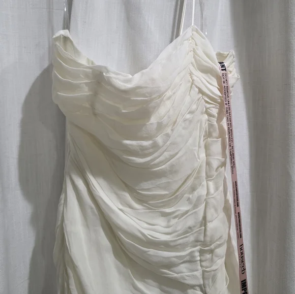 House Of CB Pearla White ivory ruched maxi dress XL NWT - Picture 5 of 7